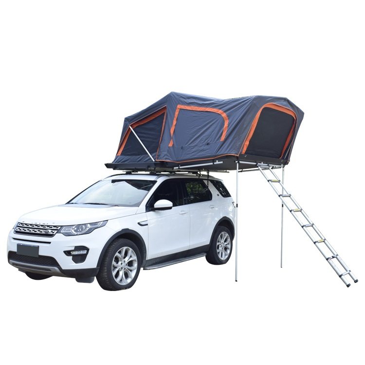4 Person Foldable Roof Top Tent Camping Aluminum Shell+Aluminum Bottom
